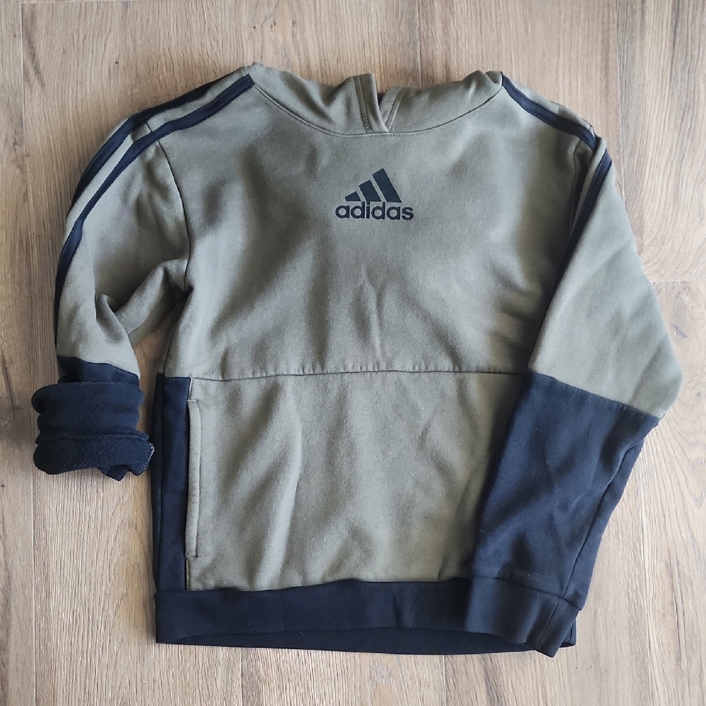 Adidas Khaki and Dark Blue Kids Pullover